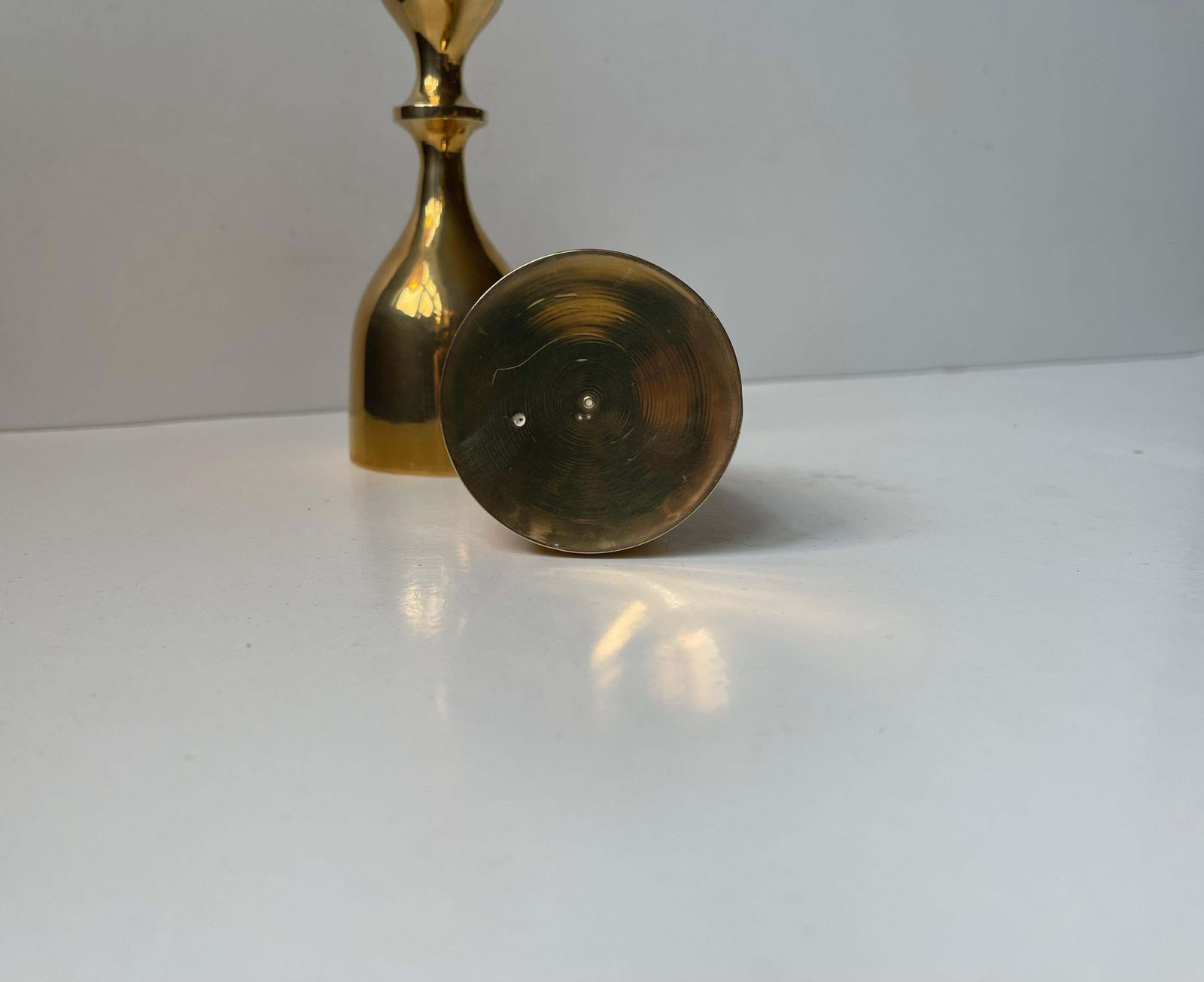 Pair Of Brass Candlesticks In Jens Harald Quistgaard Style, 1970s photo buy