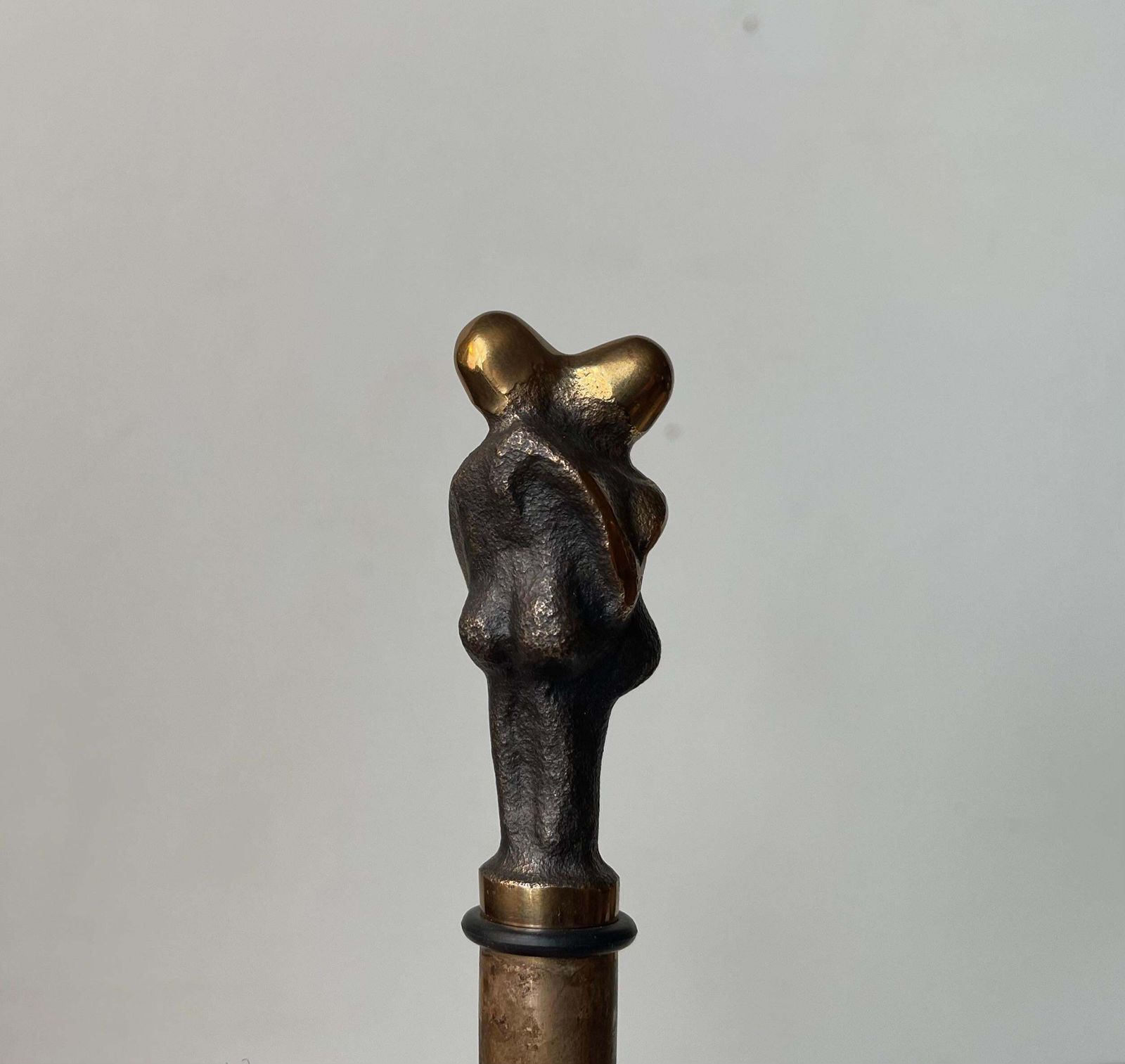 Sculptural Decanter Stopper In Bronze 'Symbiosis' By Lene Purkaer photo vinterior