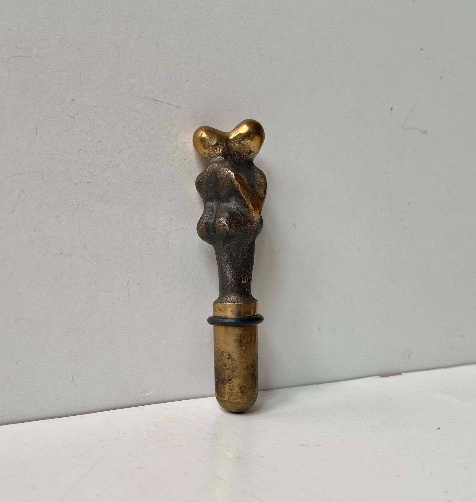 Sculptural Decanter Stopper In Bronze 'Symbiosis' By Lene Purkaer photo buy