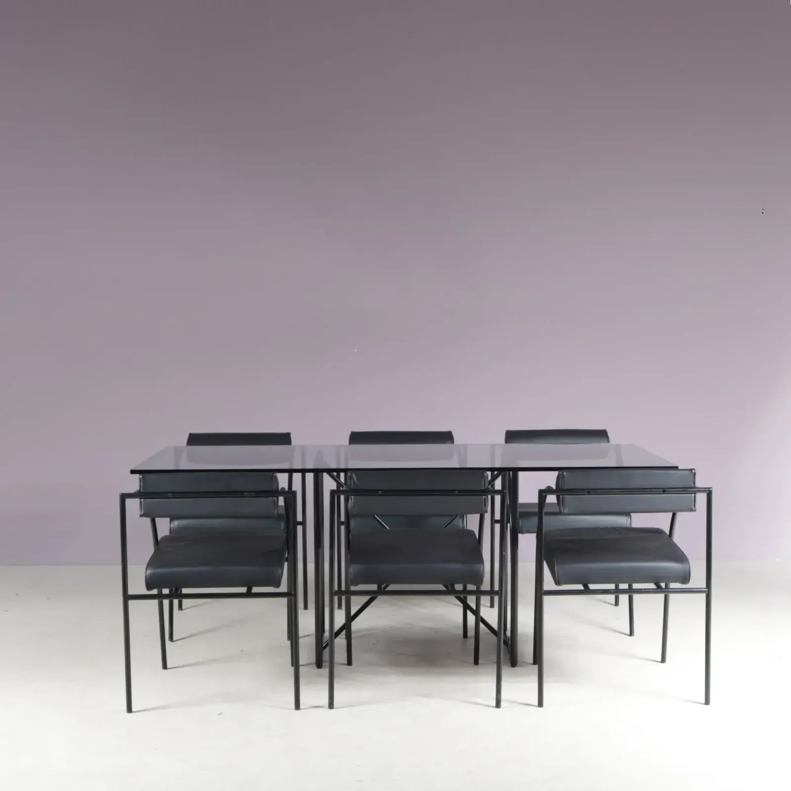 1980s “Tokio” Dining Table With Six “Vienna” Chairs By Rodney Kinsman For Bieffeplast, Italy photo 2025.0