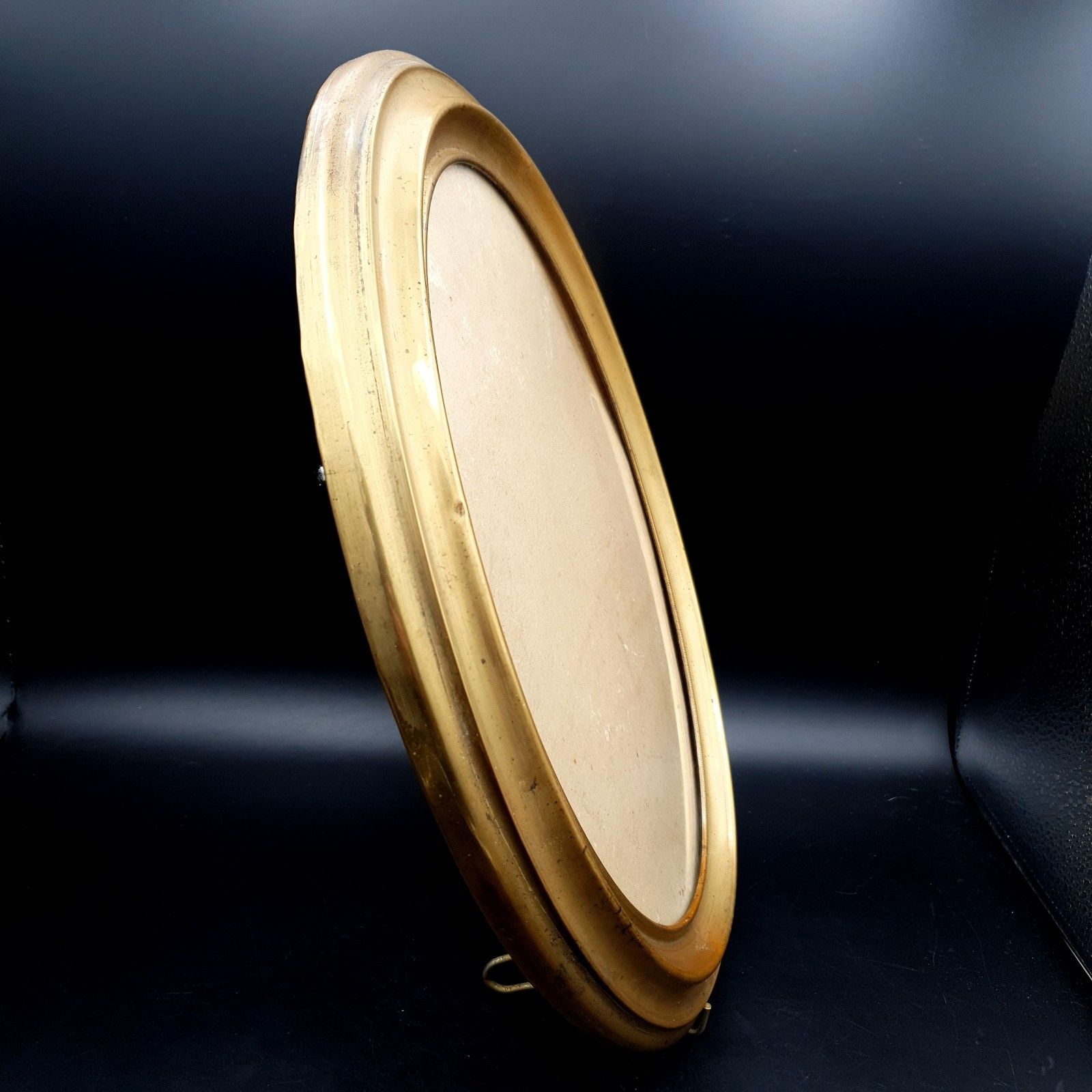 Antique Victorian Oval Brass Over Wood Portrait Frame C1900 Picture Frame H 36cm photo buy