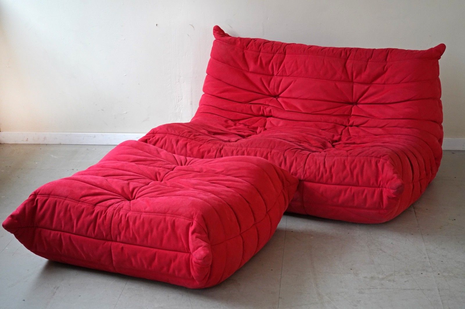 Vintage Togo Set Ligne Roset Two Sofas And Footstools photo 3450.0