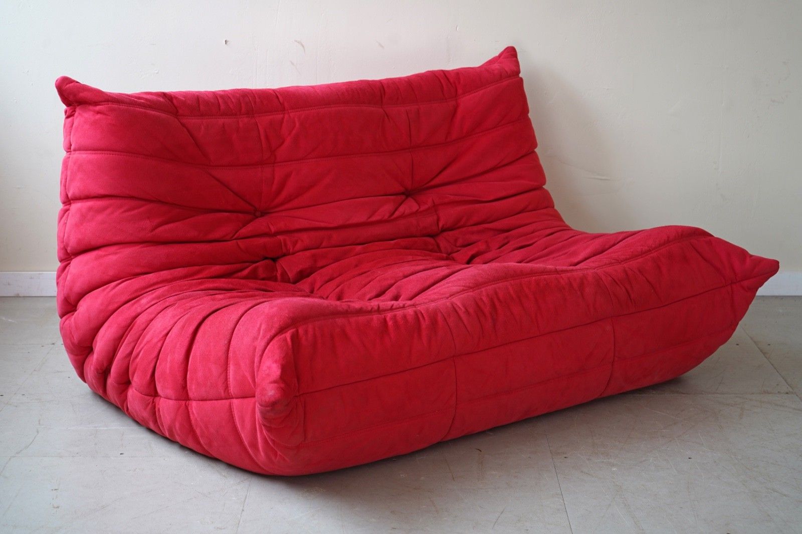 Furniture Vintage Togo Set Ligne Roset Two Sofas And Footstools photo