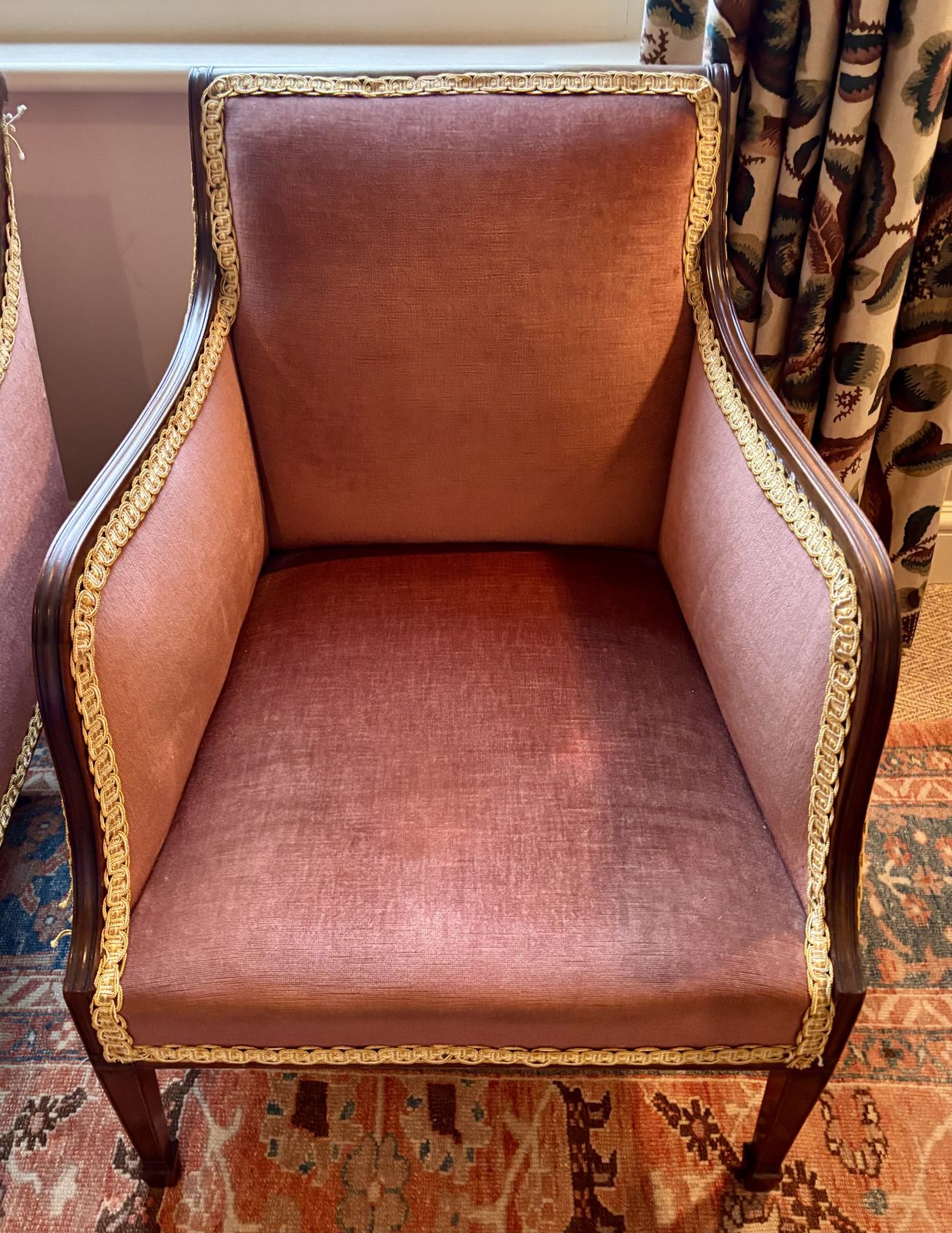 Pair Of Edwardian Mahogany Tub Salon Armchairs From 1900 photo Furniture