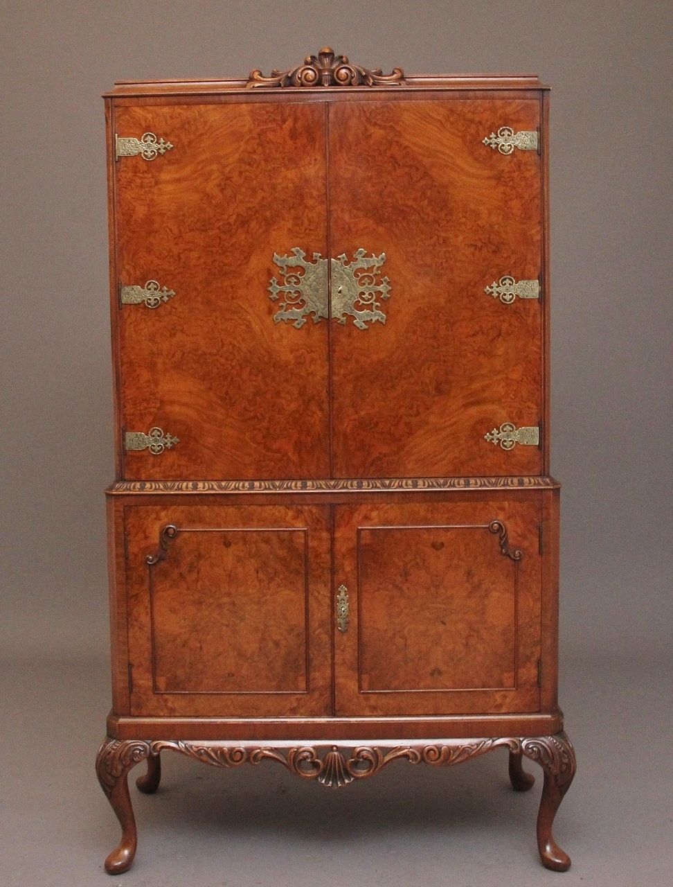 Early 20th Century Burr Walnut Cocktail Cabinet