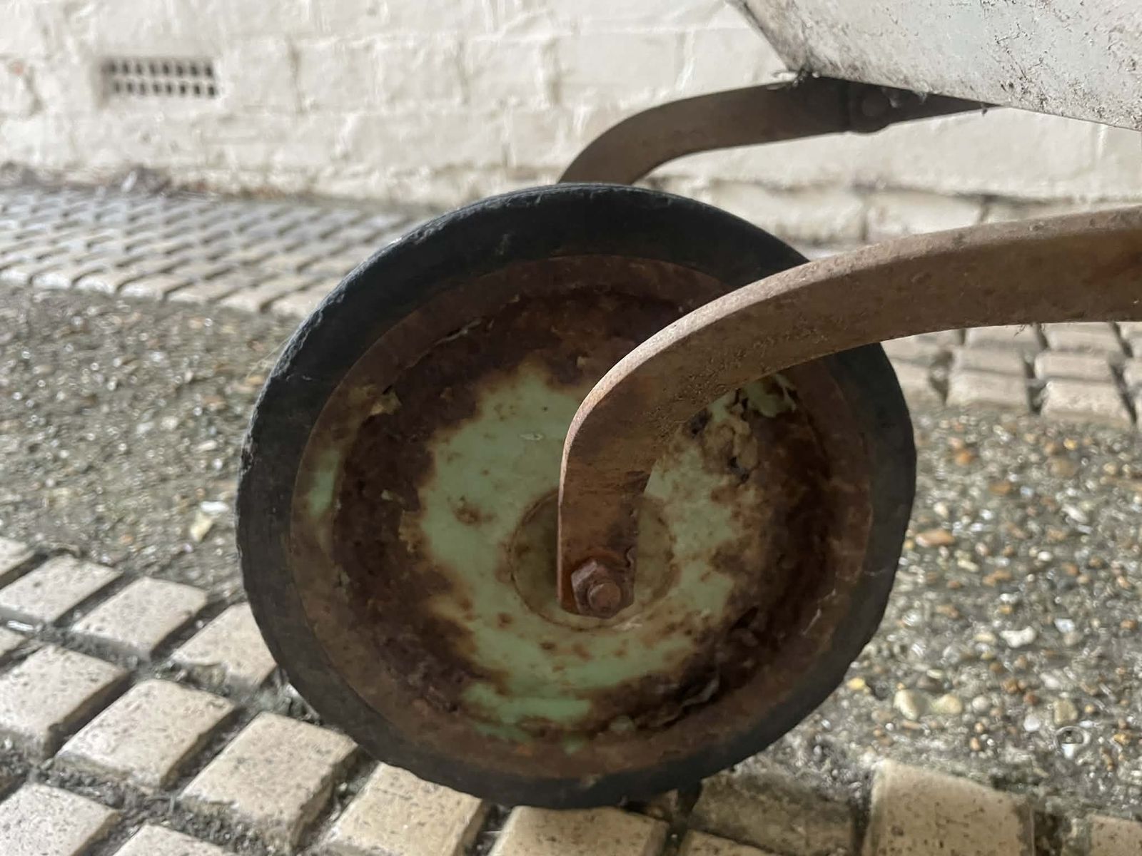 Vintage Galvanised Childs Garden Wheelbarrow photo for sale