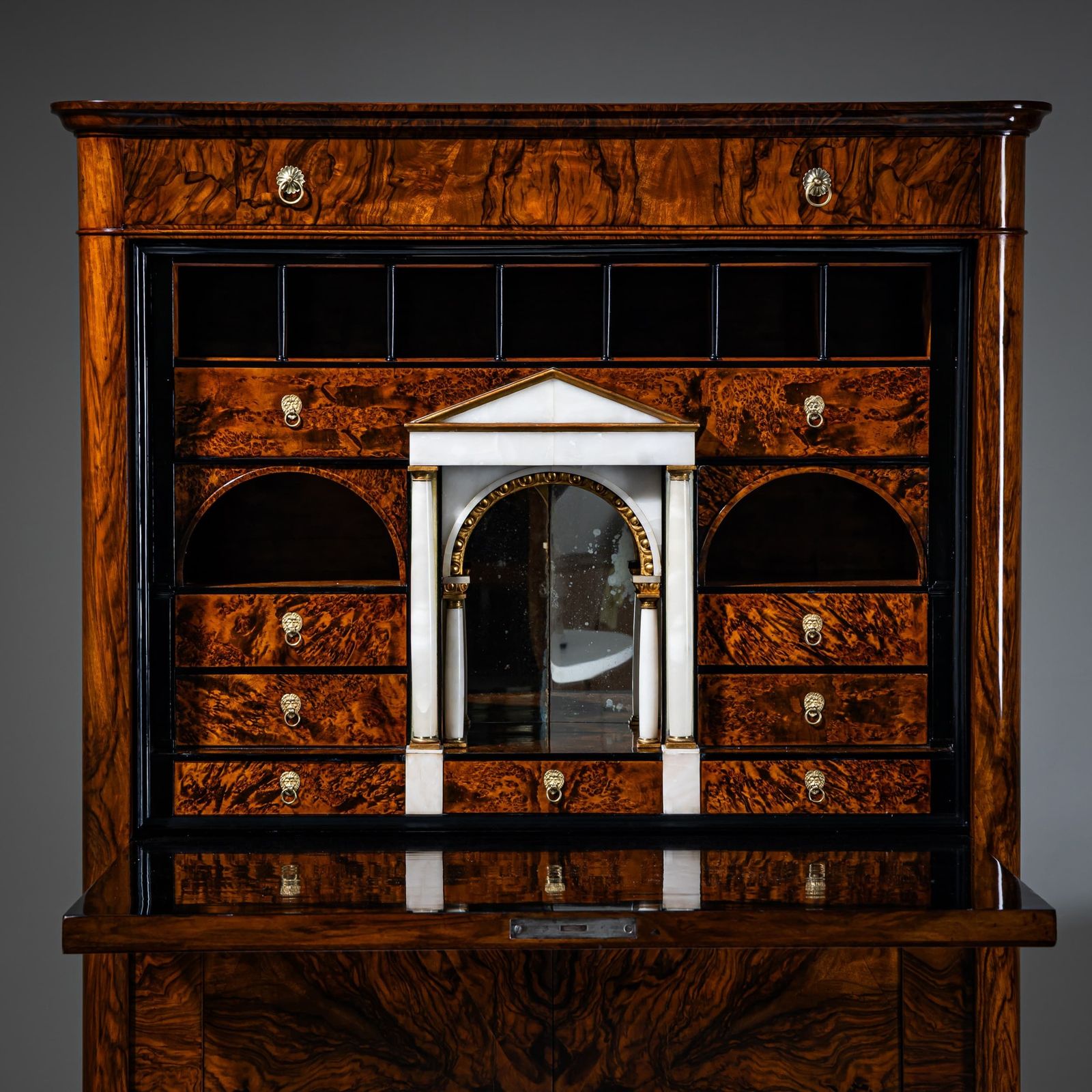 Biedermeier Secretaire In Walnoot, Oostenrijk, Ca. 1830 photo Meubels