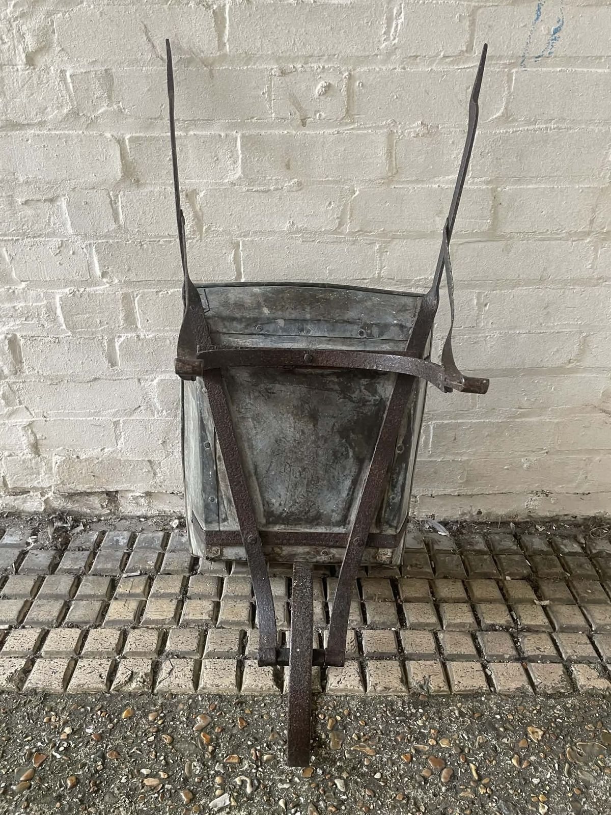 Garden Decor Charming Antique C1910 Child’s Garden Wheelbarrow photo