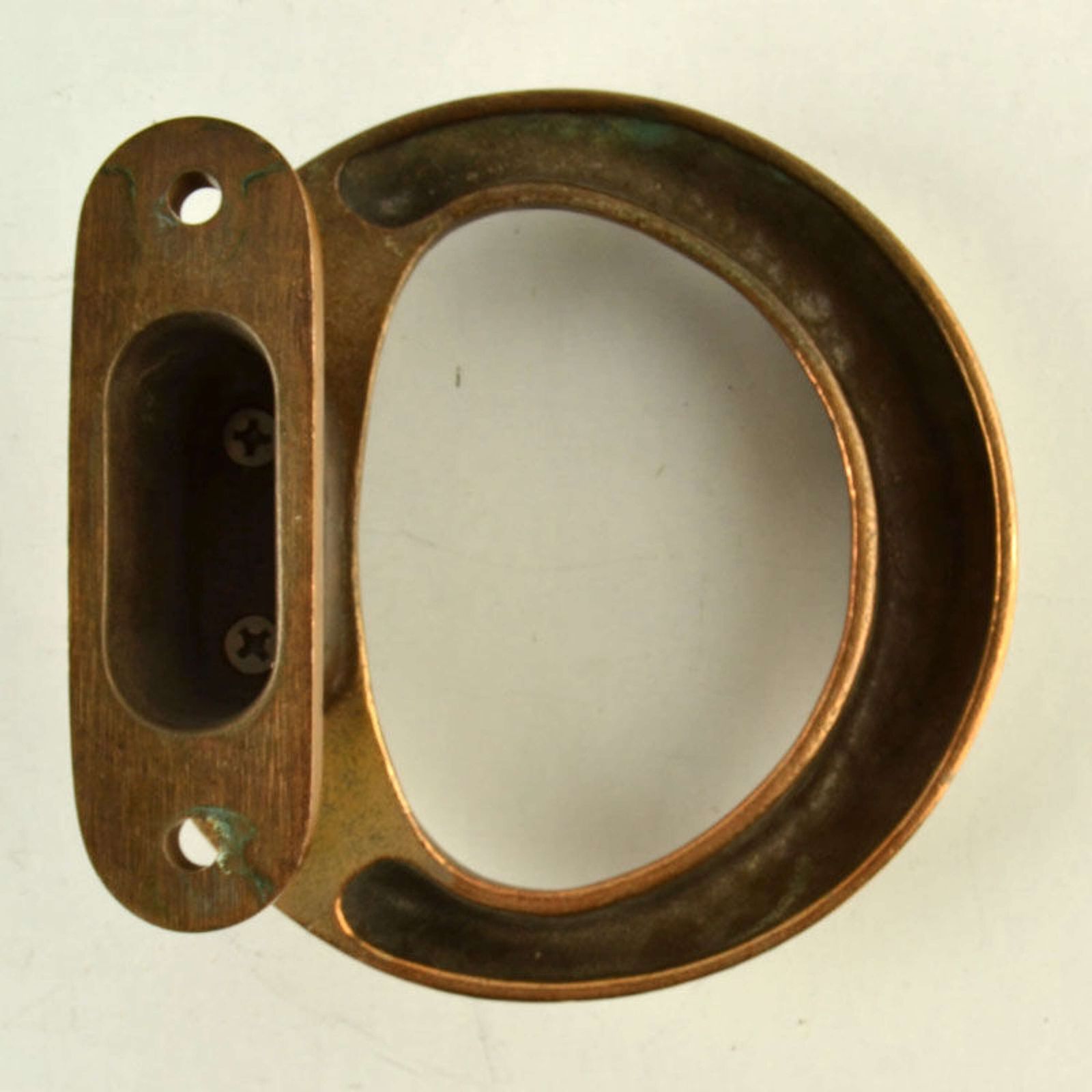 Double Pair Of Round Bronze Brutalist Door Handles photo buy