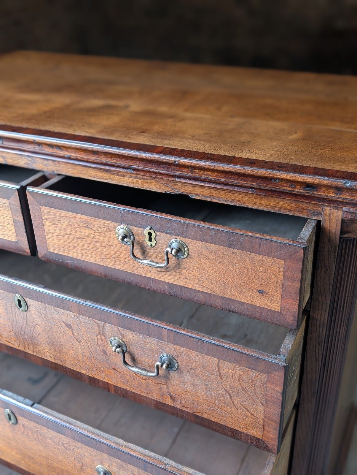 Antique Oak Chest Of Drawers (Delivery Available) 18thc Lancashire photo vinterior