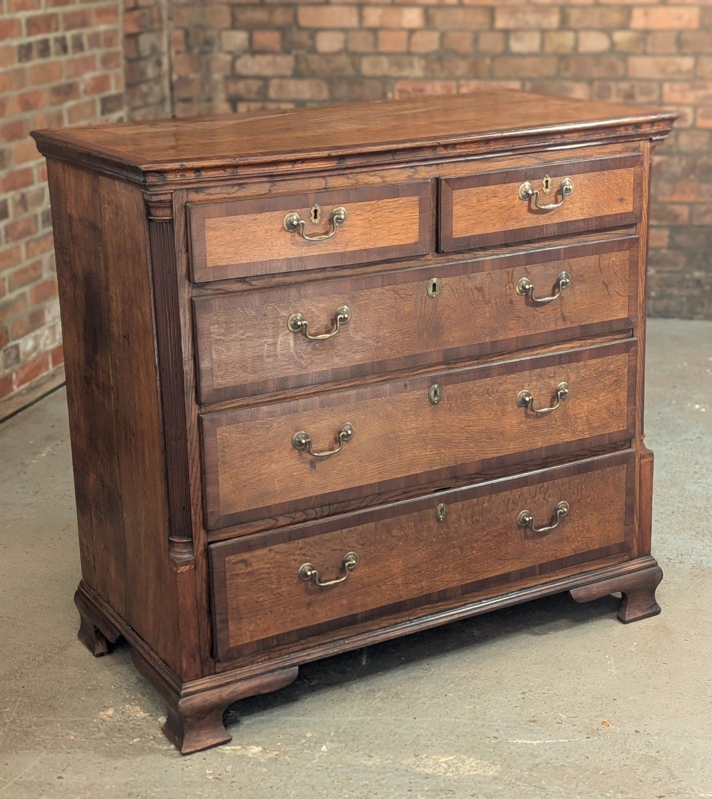Antique Oak Chest Of Drawers (Delivery Available) 18thc Lancashire photo vintage