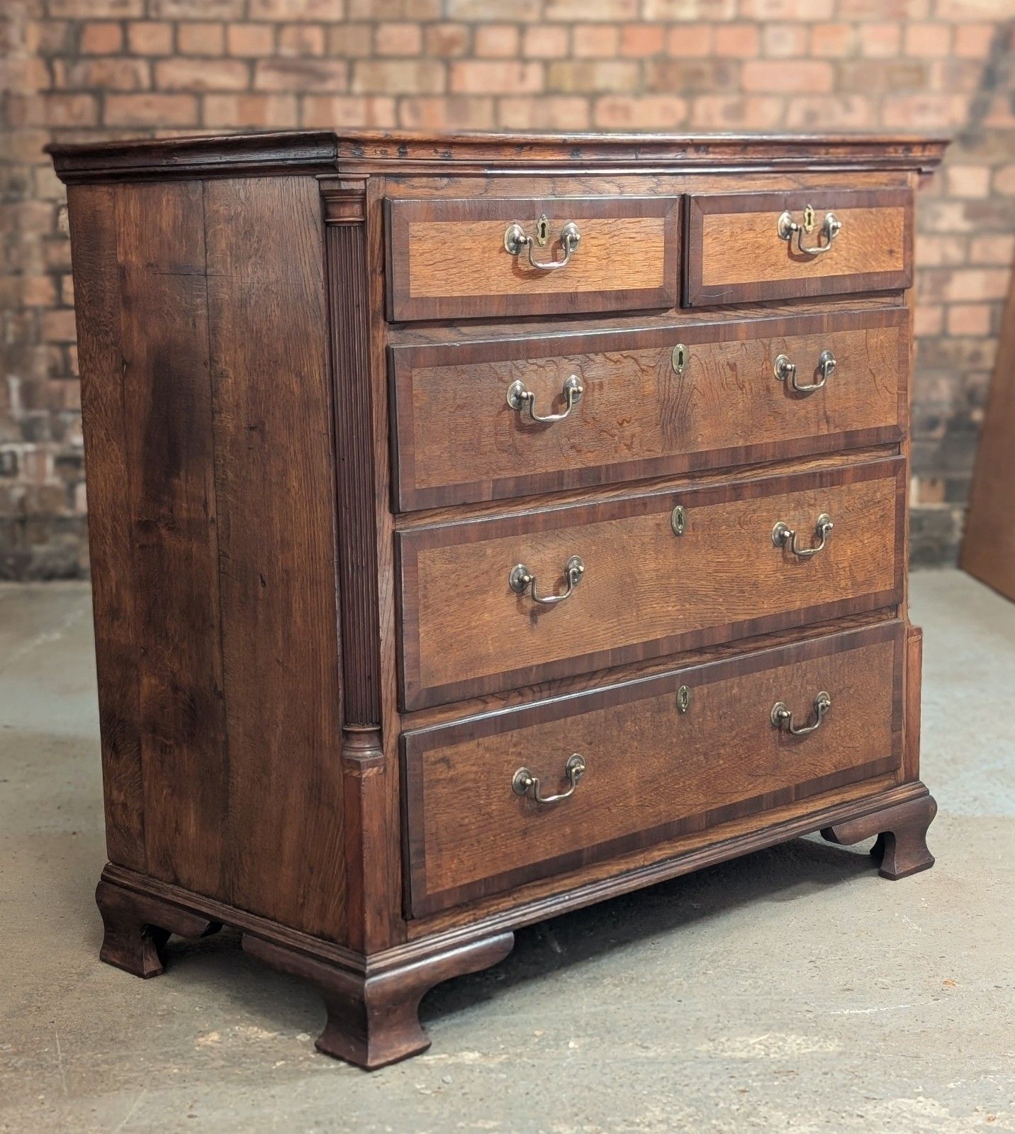 photo furniture Antique Oak Chest Of Drawers (Delivery Available) 18thc Lancashire