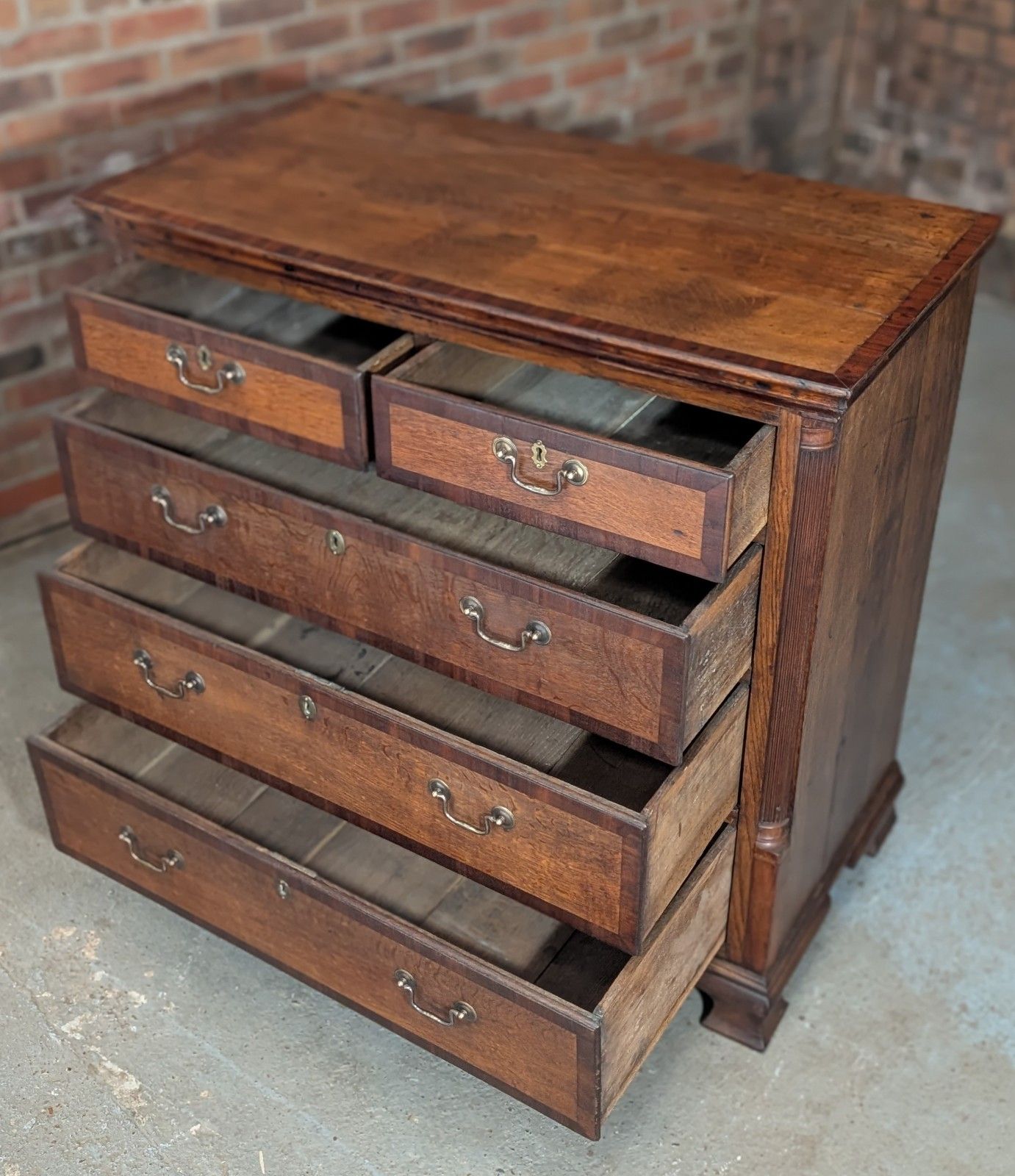 photo for sale Antique Oak Chest Of Drawers (Delivery Available) 18thc Lancashire