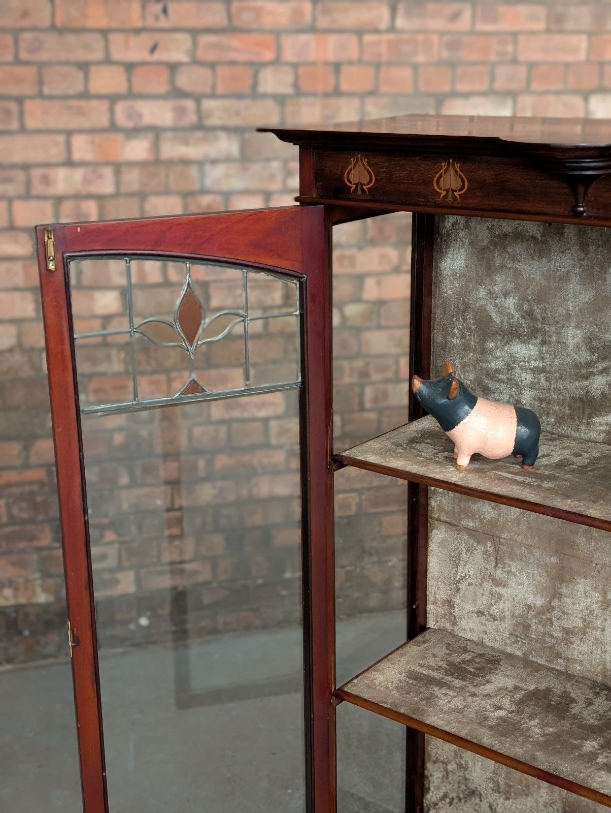 photo vintage Antique Display Cabinet (Delivery Available) Art Nouveau Shapland & Petter