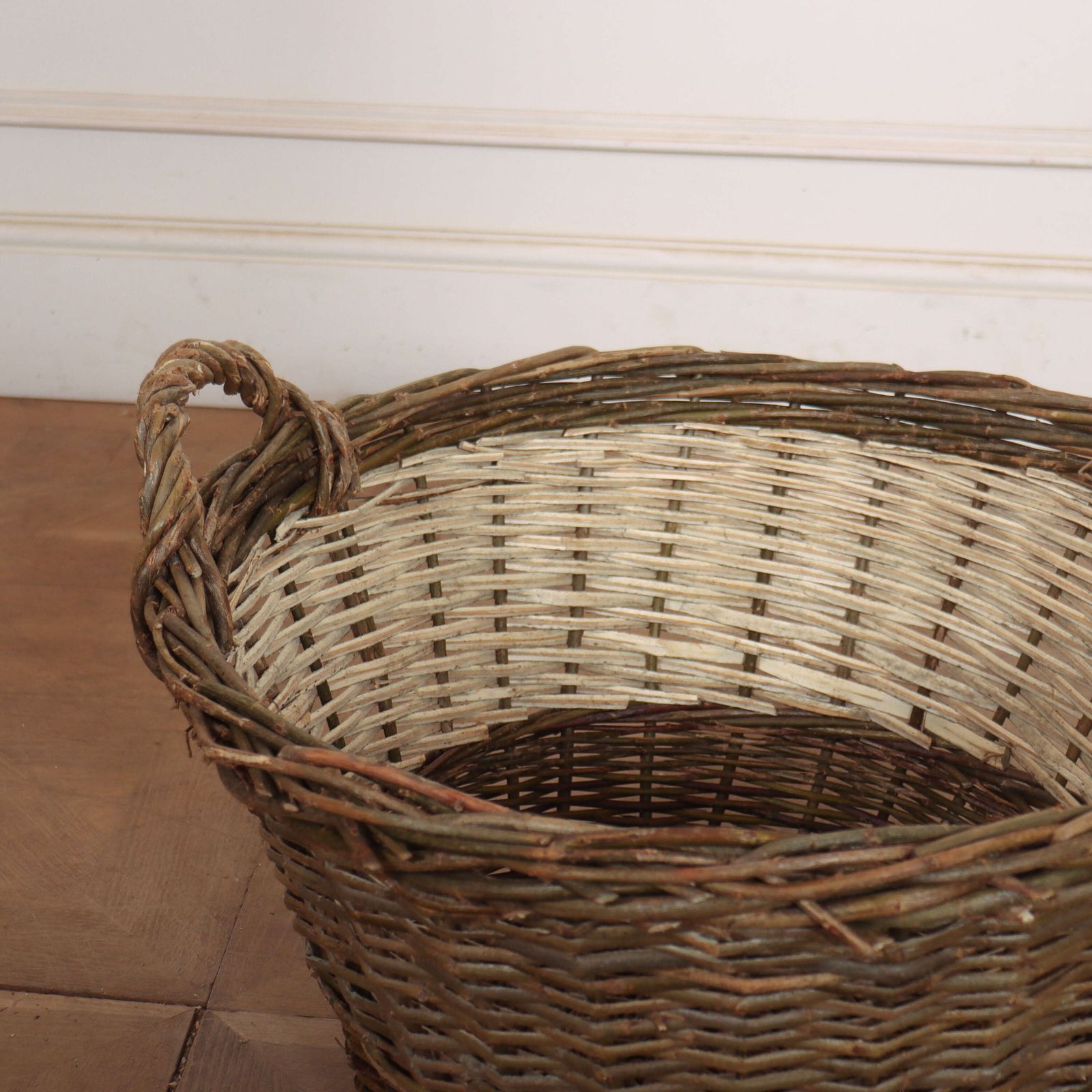 Wicker Log Basket photo for sale