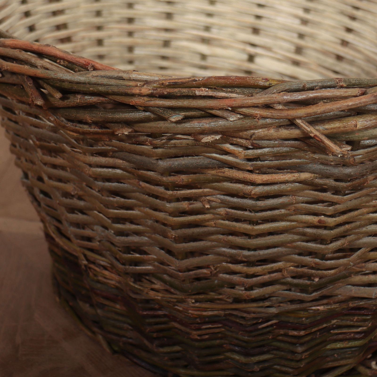 Wicker Log Basket photo Home Decor