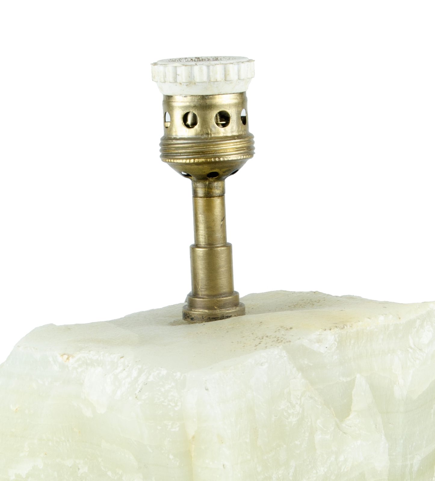 1920s Art Déco Onyx And Brass Table Lamp By Comte With Design Attributed To Jean Michel Frank, Argentina photo Lighting