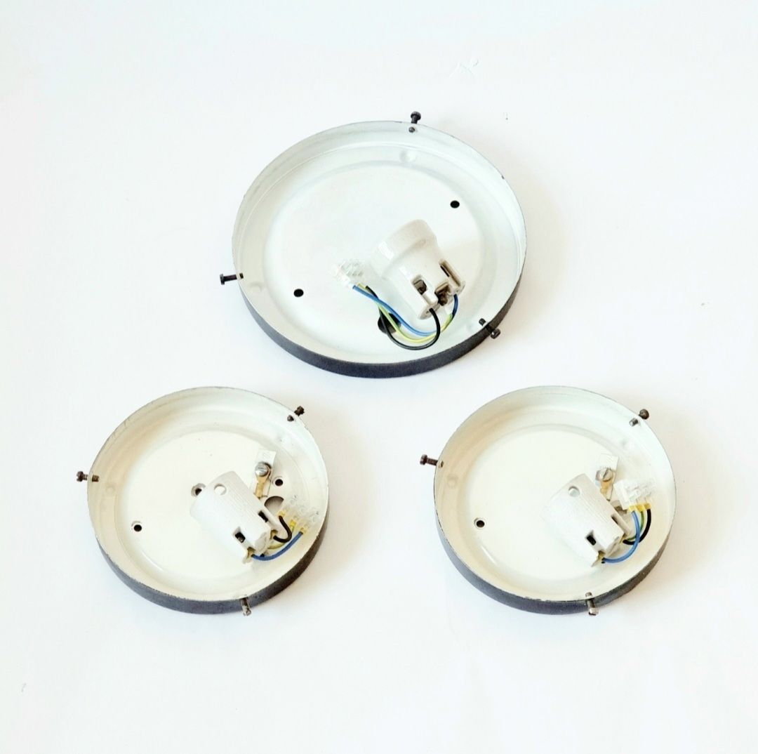 Verlichting Set Mid Century Glazen Plafondlamp & 2 Wandlampen Van Helena Tynell Voor Limburg, Duitsland, Jaren 1960 photo