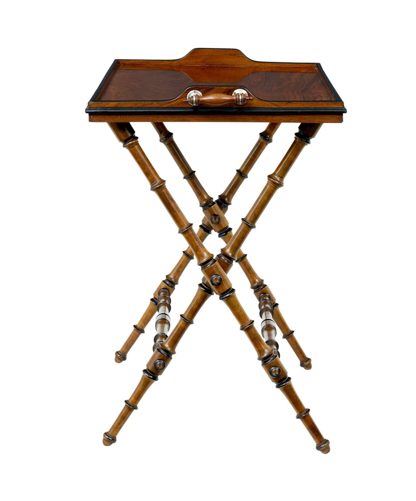 19th Century Walnut Colonial Inspired Butlers Tray On Stand. photo Furniture
