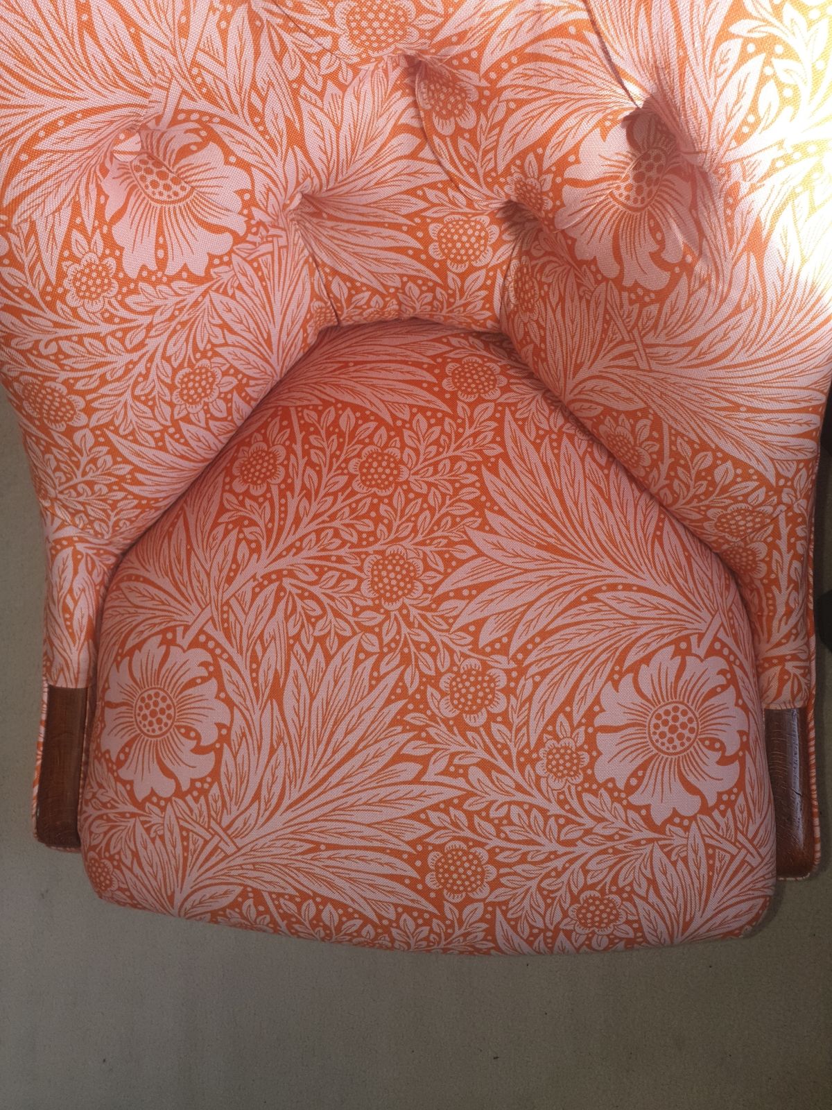 Early Victorian Nursing Chair, In Ben Penreath & Morris And Co Fabric photo Furniture