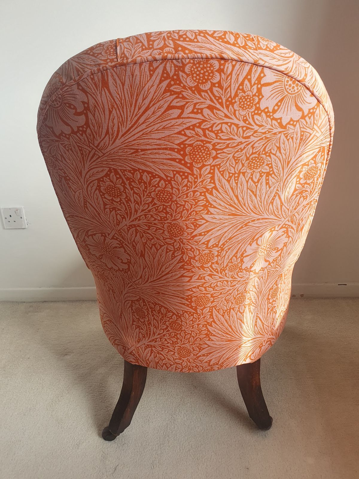 Early Victorian Nursing Chair, In Ben Penreath & Morris And Co Fabric photo 975.0