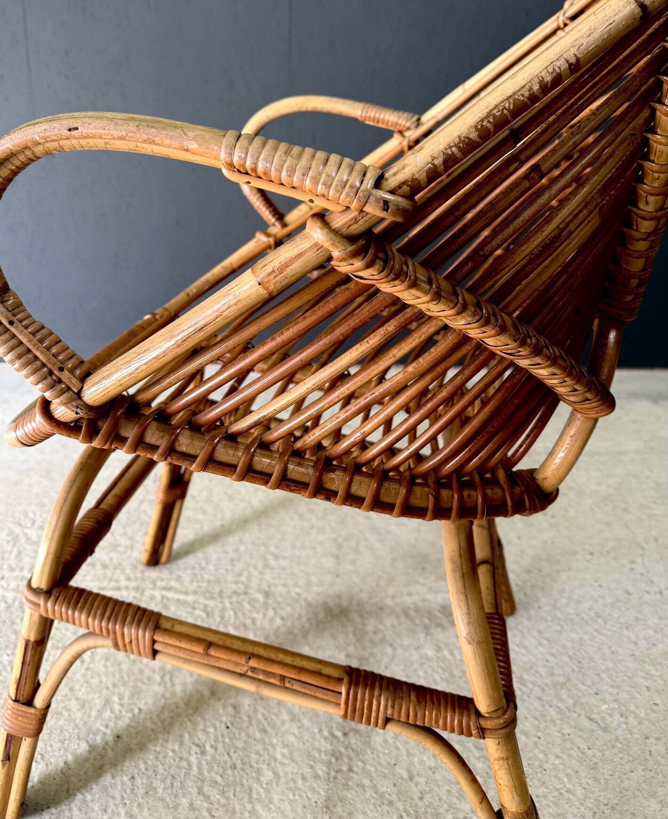 1100.0 Mid Century Design Bamboo Pod Fauteuil, Italië, Ca. Jaren 1960 photo