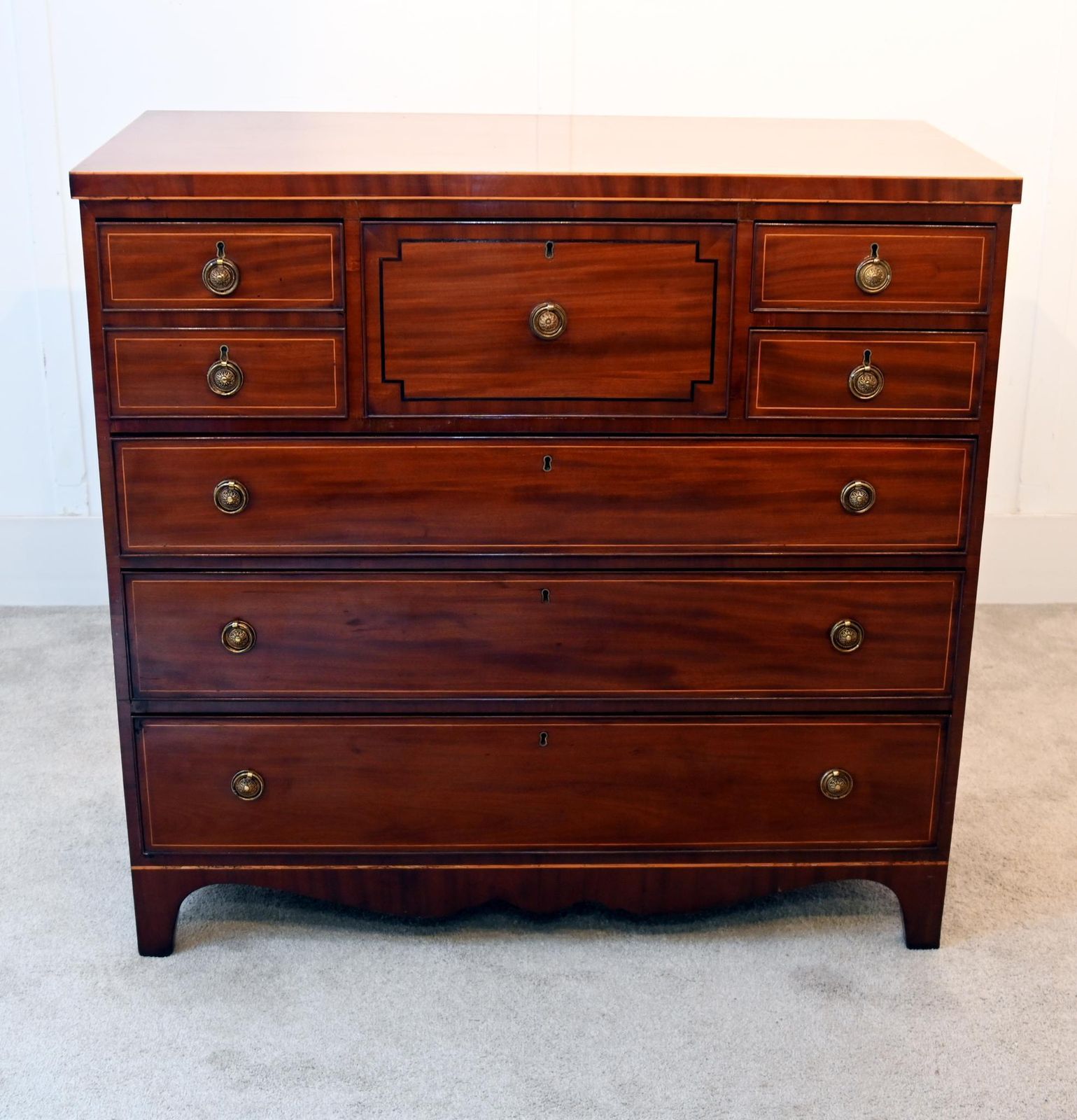 Scottish Georgian Chest Drawers Mahogany 1820 Sheraton photo for sale