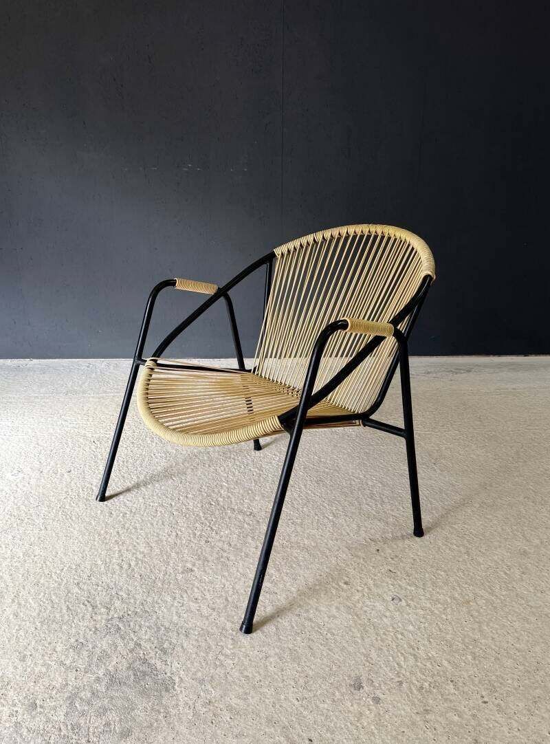 Midcentury Design Spaghetti Armchair By Torck, Belgium 1950's
