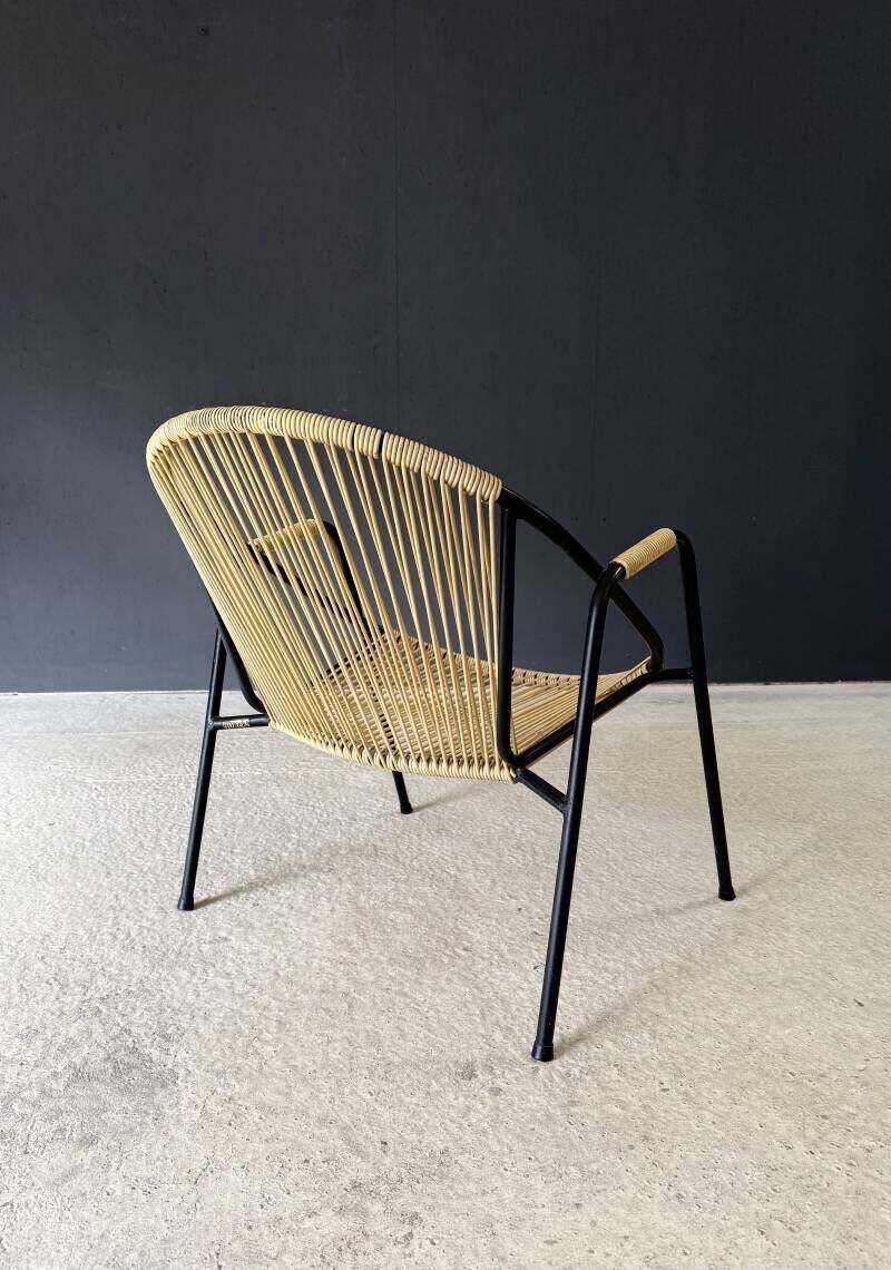 Mid Century Design Spaghetti Fauteuil Van Torck, België, Ca. Jaren 1950 photo vintage