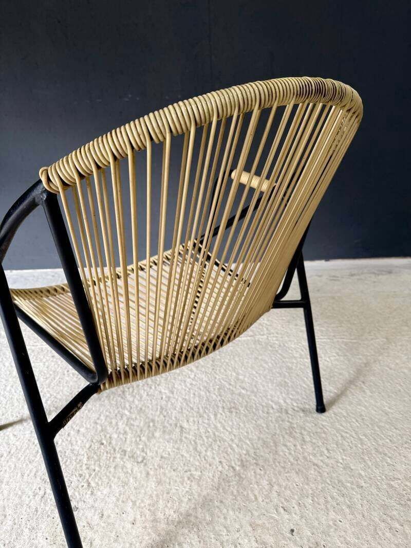 photo vintage Mid Century Design Spaghetti Fauteuil Van Torck, België, Ca. Jaren 1950