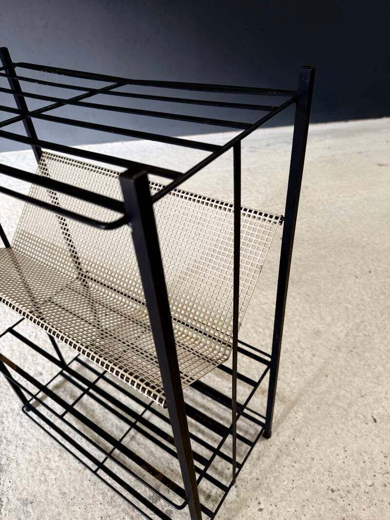 photo vinterior Midcentury Industrial Design Newspaper Rack By Pilastro, Netherlands 1950's