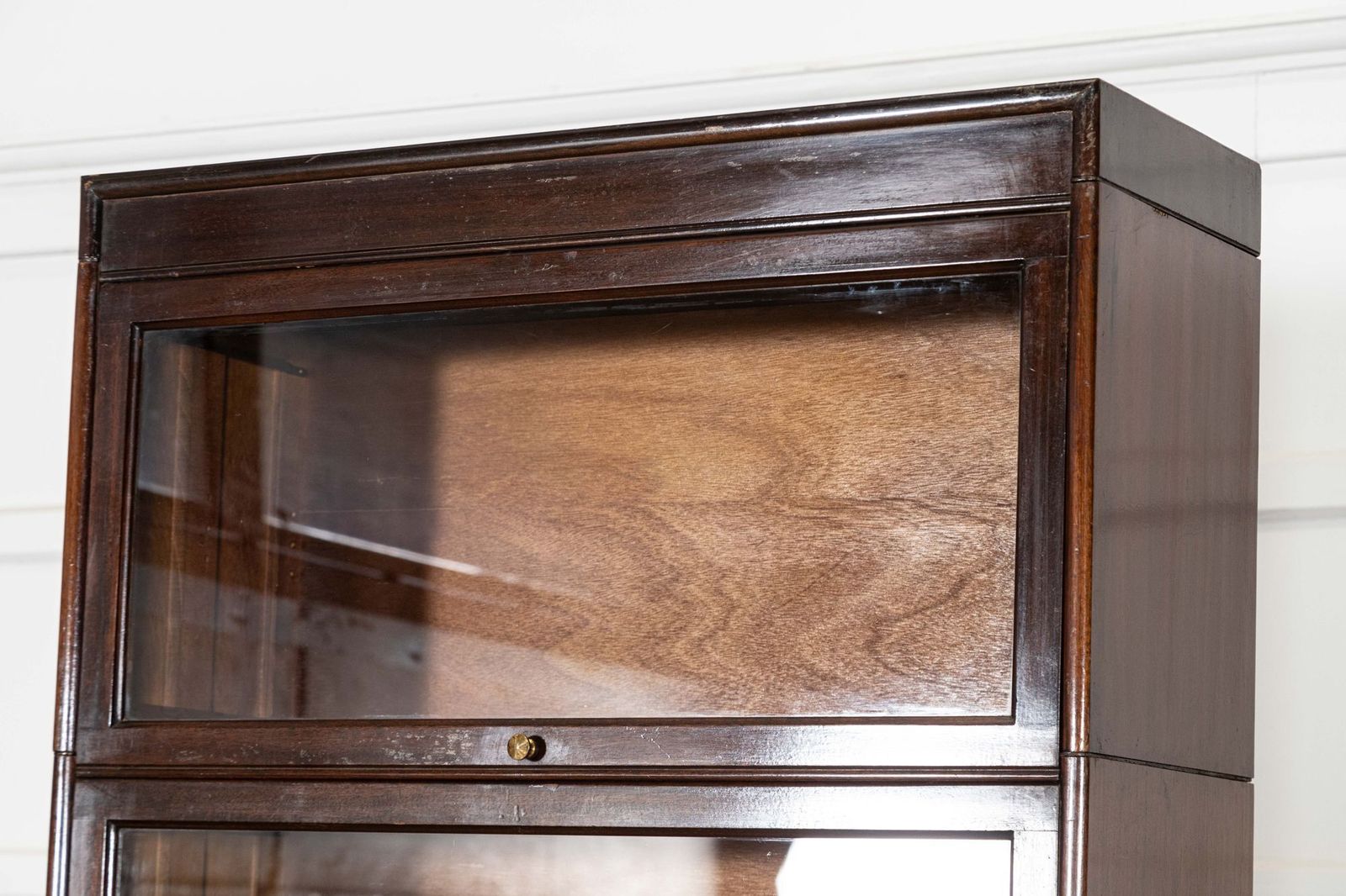 photo buy Large Gunn Mahogany Glazed Sectional Bookcase