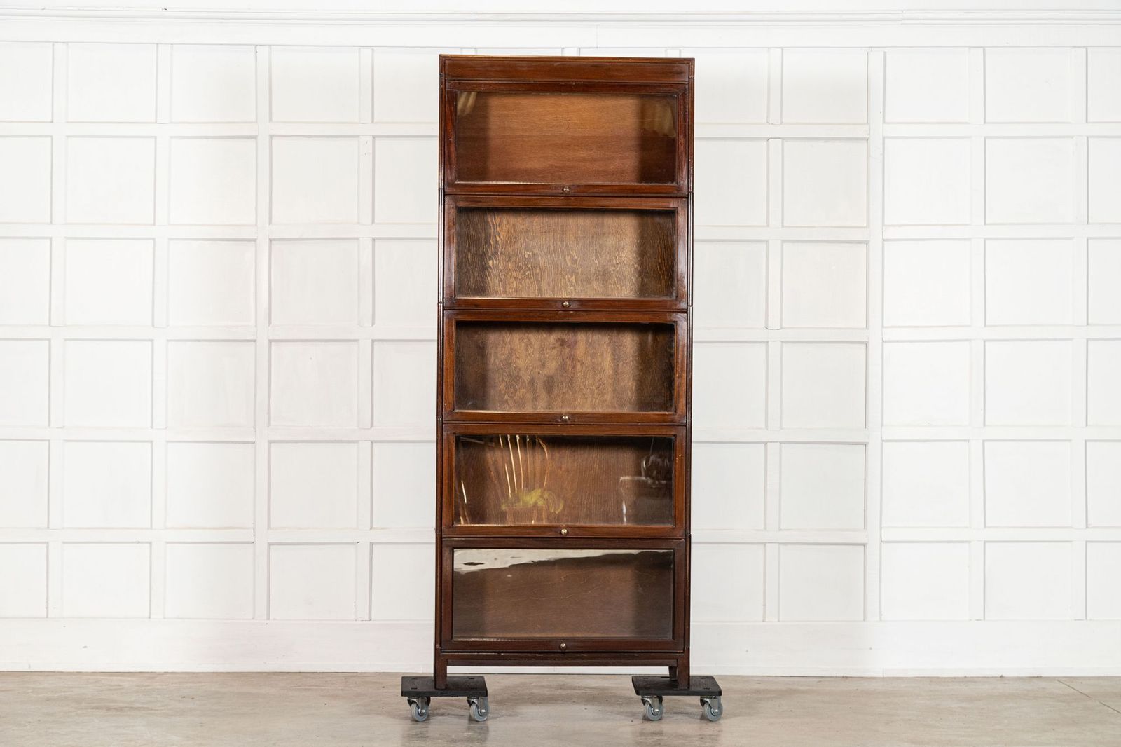 Large Gunn Mahogany Glazed Sectional Bookcase