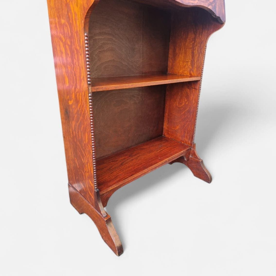 Antique Edwardian Oak Bureau Bookcase / C.1910 / Original Key / Golden Oak Grain / Free Delivery photo vintage