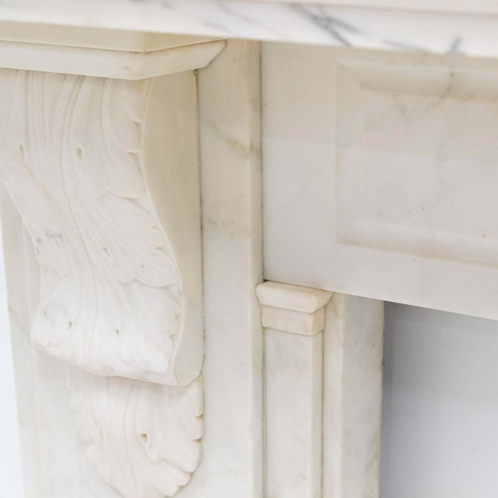 photo for sale Antique Victorian Statuary Marble Carved Corbel Chimneypiece