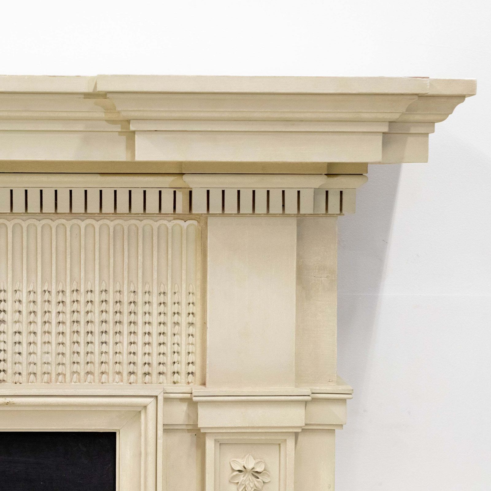 Home Fixtures Large Reclaimed Regency Style Wooden Surround With Slate Slips photo