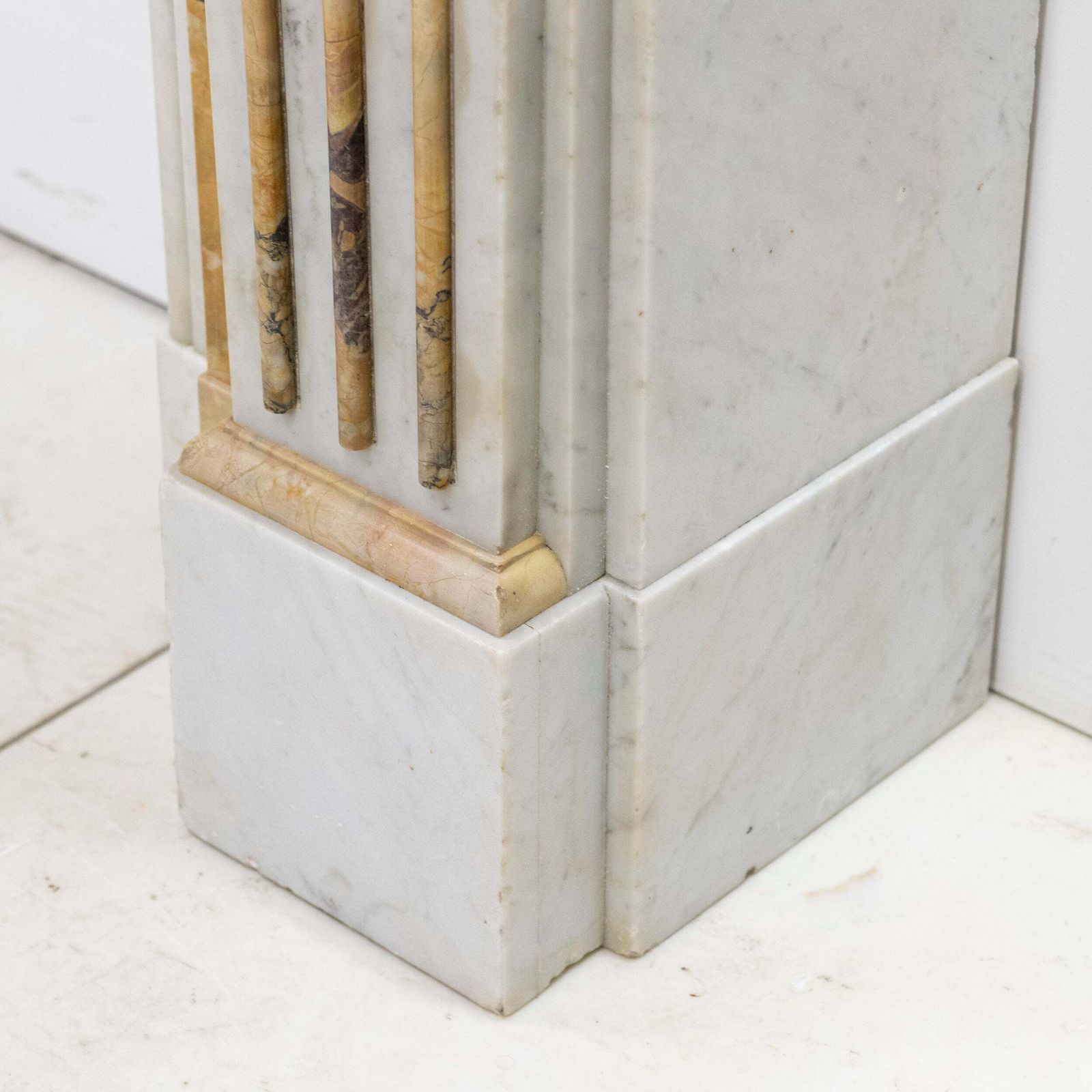 Antique Victorian Carrara Siena Marble Fireplace Surround photo vinterior