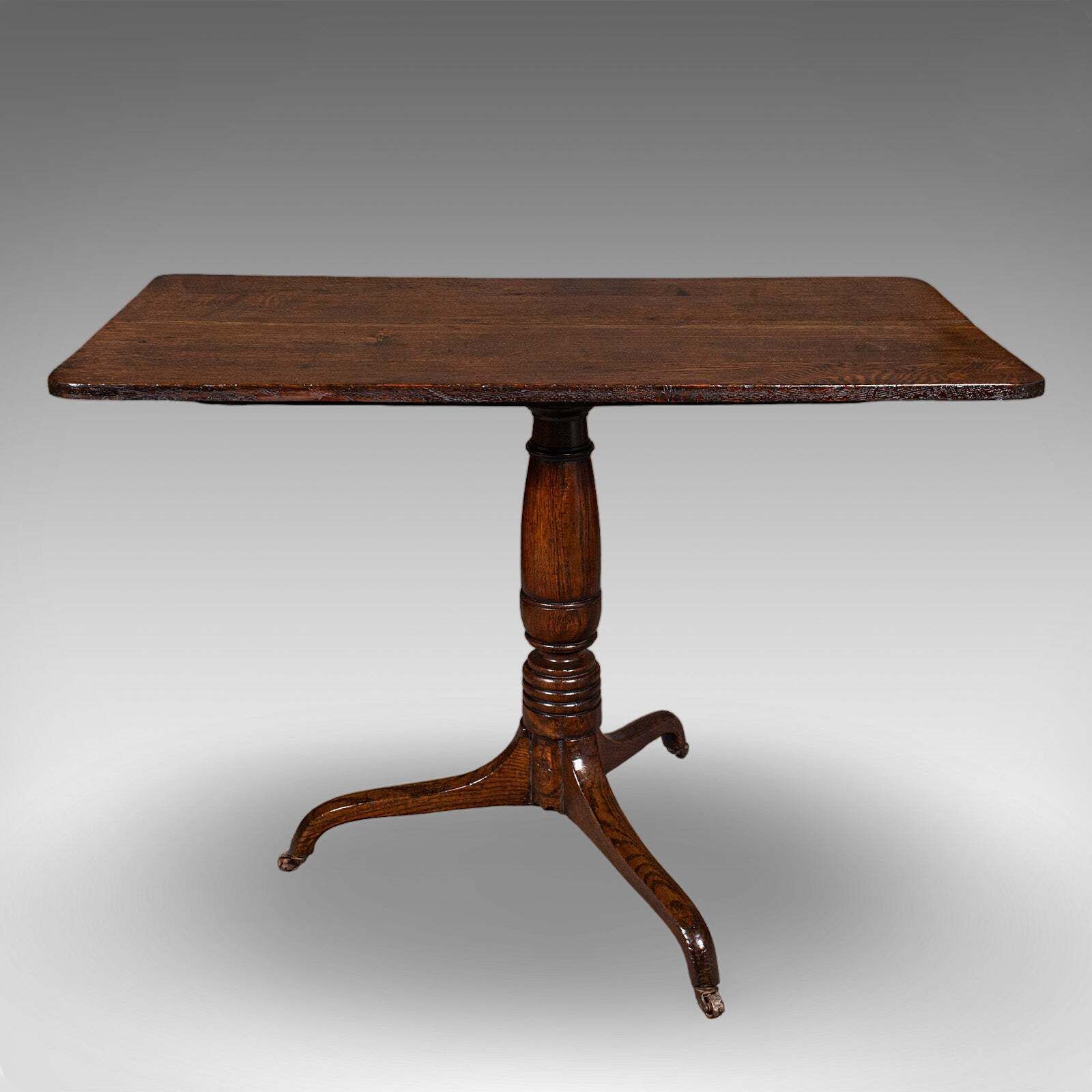 Antique Parlour Drinking Table, Scottish Oak, Tilt Top, Country House, Victorian photo vinterior