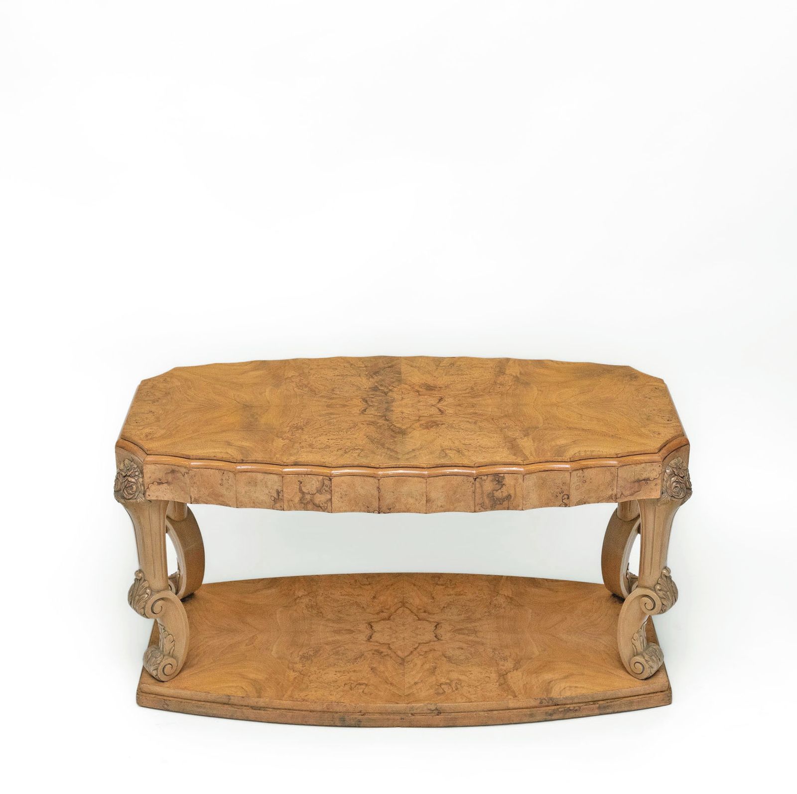 Art Deco Burr Walnut Coffee Table By Harry & Lou Epstein 1930s photo for sale