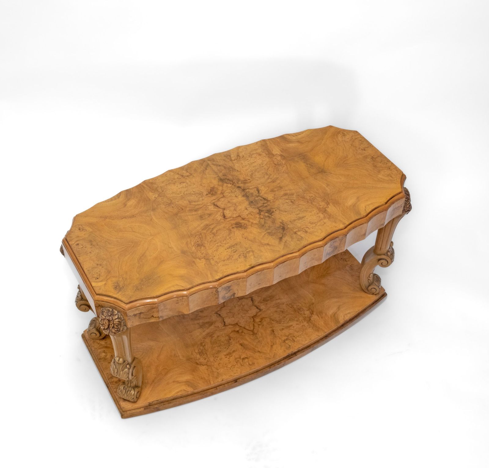 photo vinterior Art Deco Burr Walnut Coffee Table By Harry & Lou Epstein 1930s