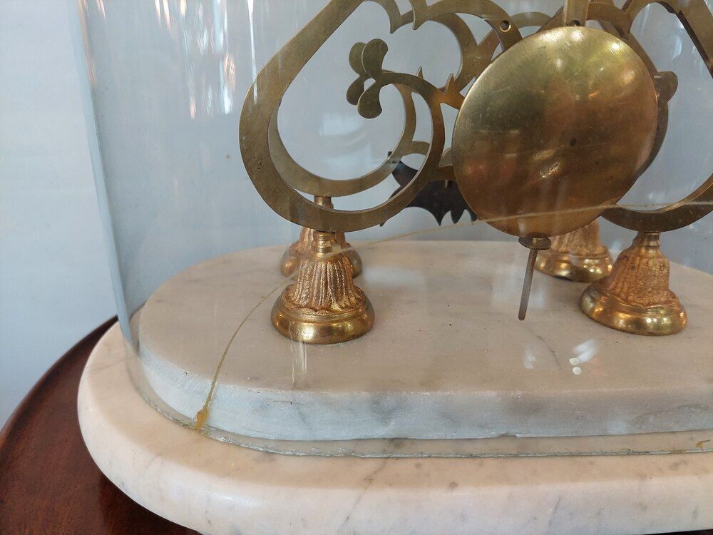 Brass Skeleton Clock By Thwaites Of London photo vinterior