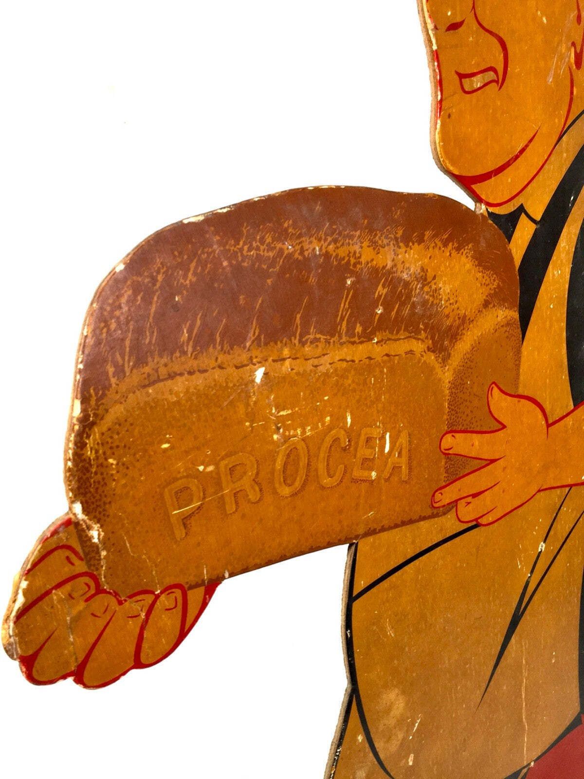 Antique Advertising Large Floor Standing Bakers Shop Display Sign Procea Bread photo vinterior