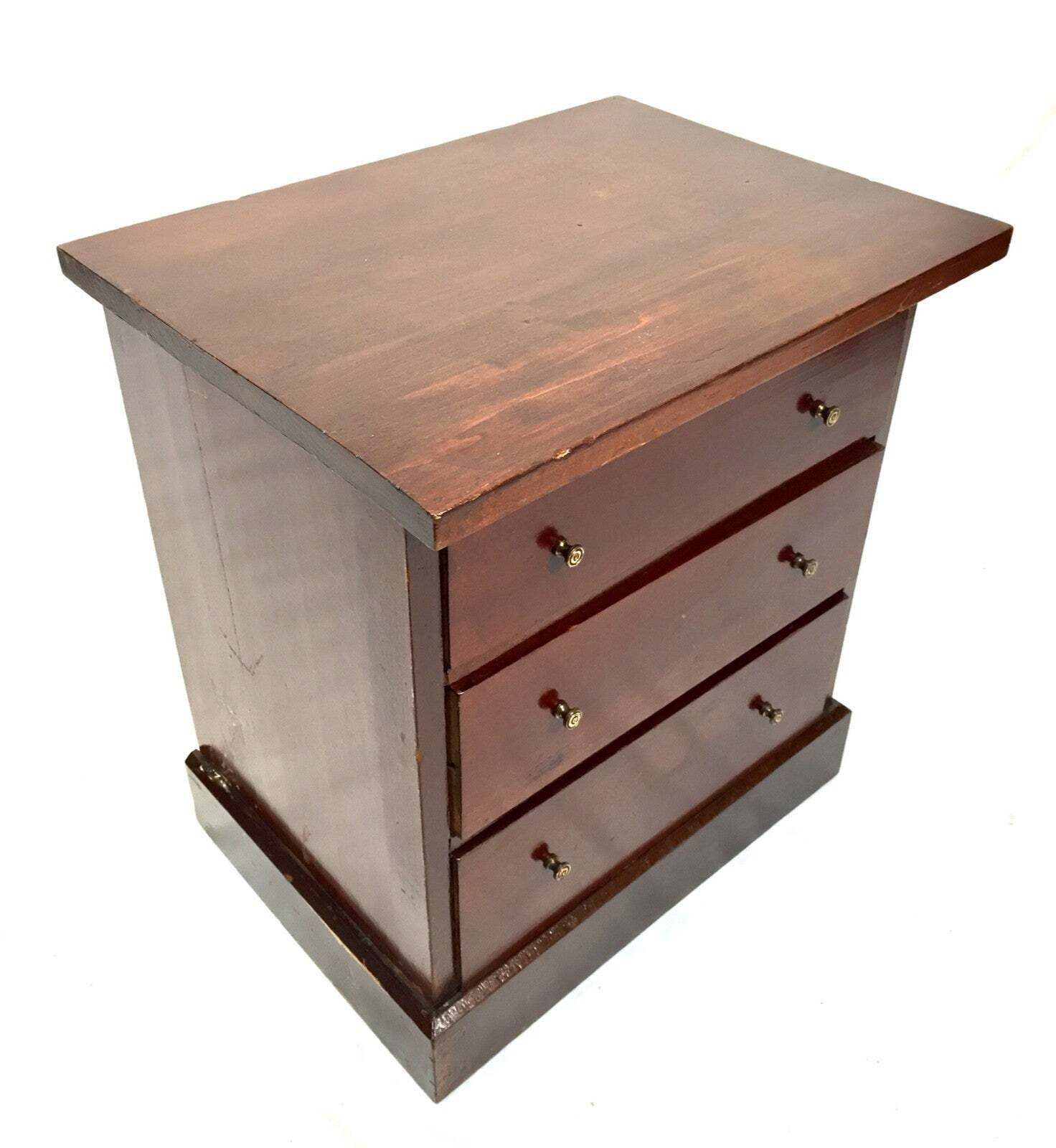 Antique Tabletop Wooden Chest Of Collectors Drawers Storage Box C.1900 photo furniture