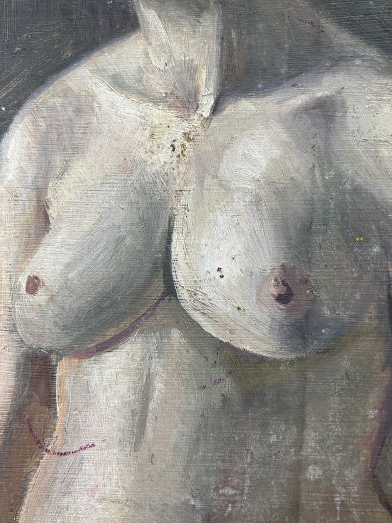 Art | Geoffrey Underwood – Standing Female Nude In Studio (C. 1950) photo furniture
