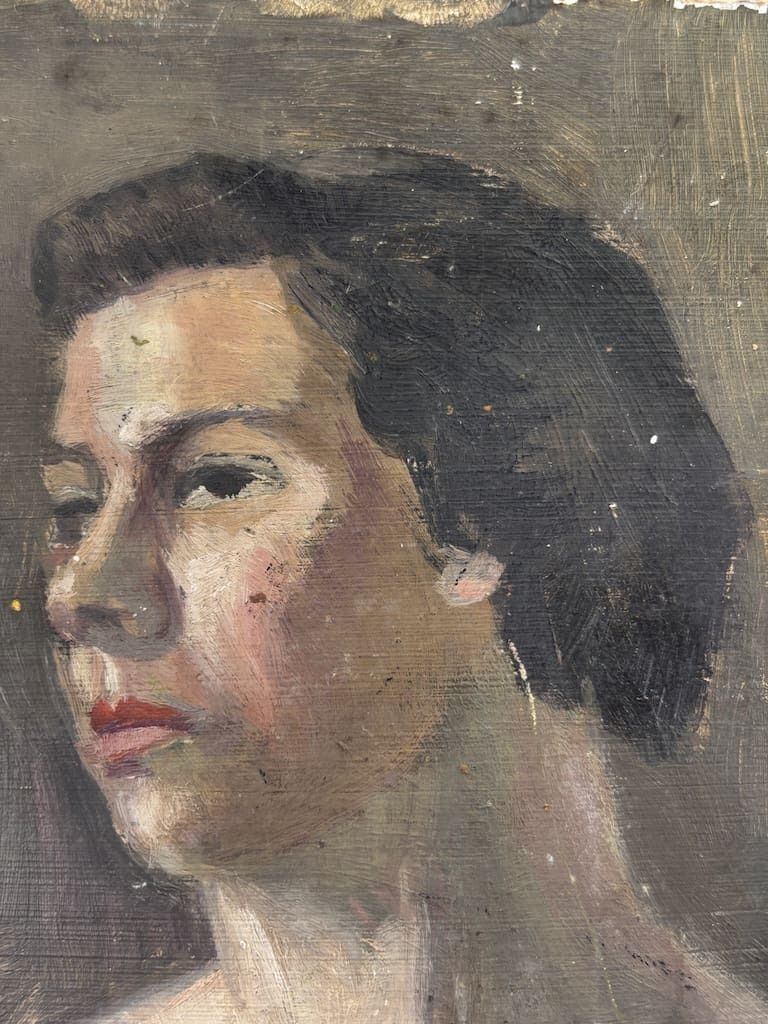 Art | Geoffrey Underwood – Standing Female Nude In Studio (C. 1950) photo Art