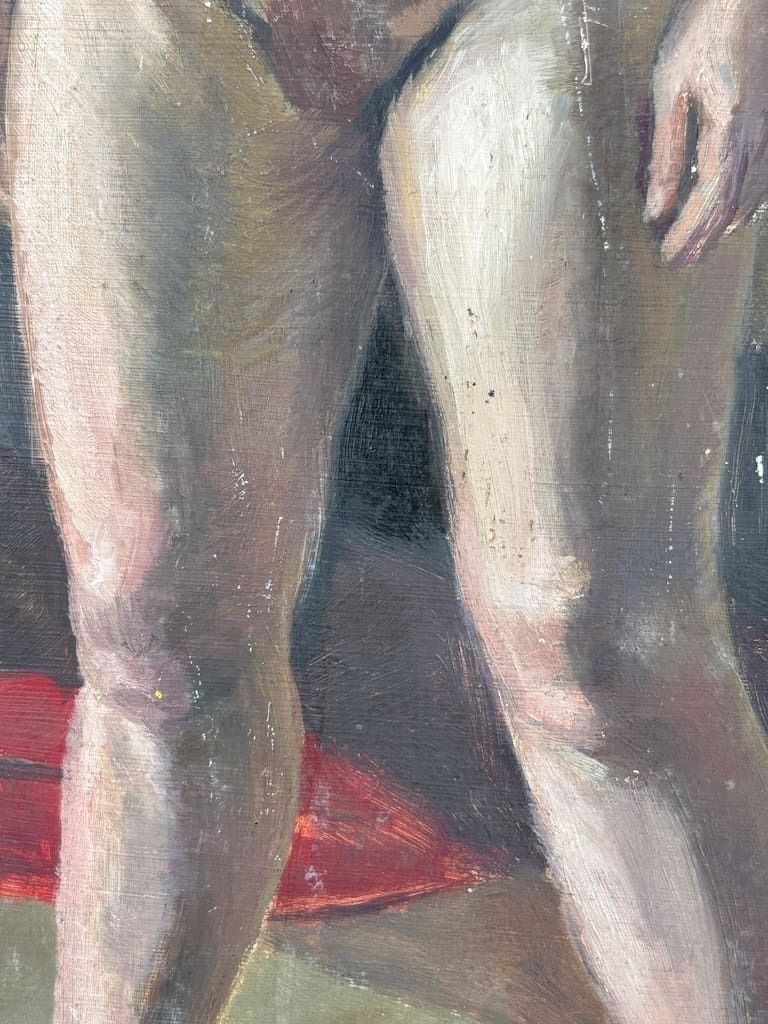 photo for sale Art | Geoffrey Underwood – Standing Female Nude In Studio (C. 1950)