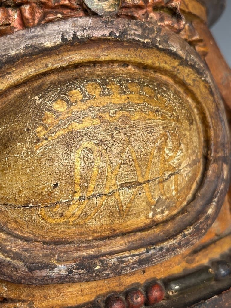 Antique Church Wall Sconce Or Stand – Ornate Display For Figures photo vinterior