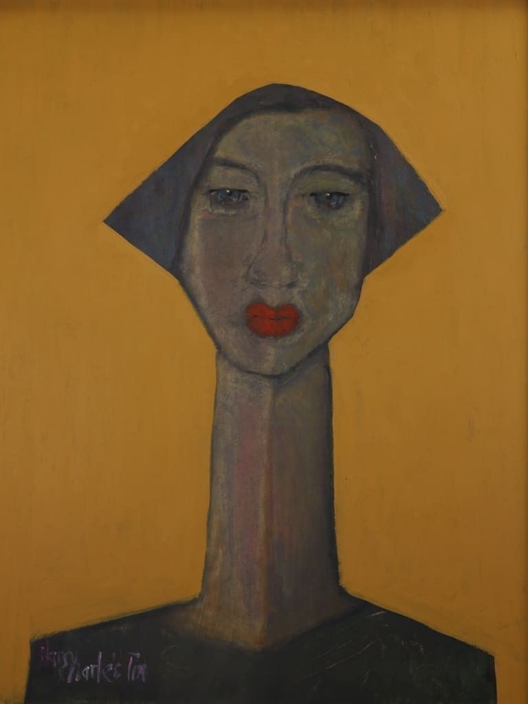 Art | Head Mistress — Masterful Modernist Painting By Harry Charles Tim (Framed & Signed) photo vinterior