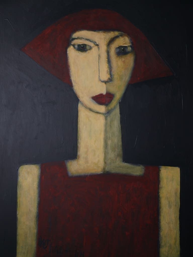 Art | Chloe — Masterful Modernist Portrait By Harry Charles Tim (Framed & Signed) photo 2200.0