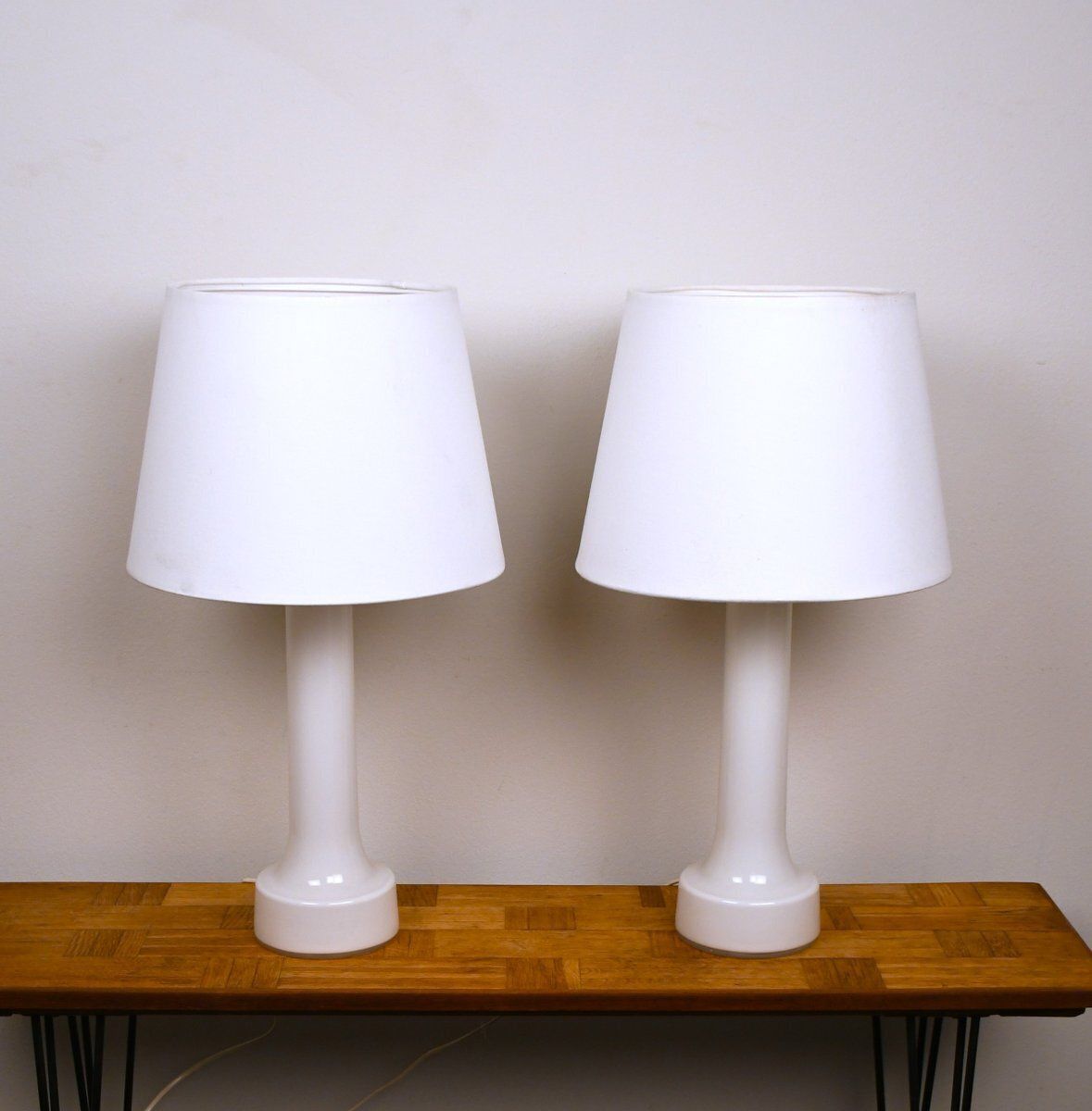 Large Swedish Art Glass Table Lamps From Bergboms, 1960s, Set Of 2 photo 1670.0